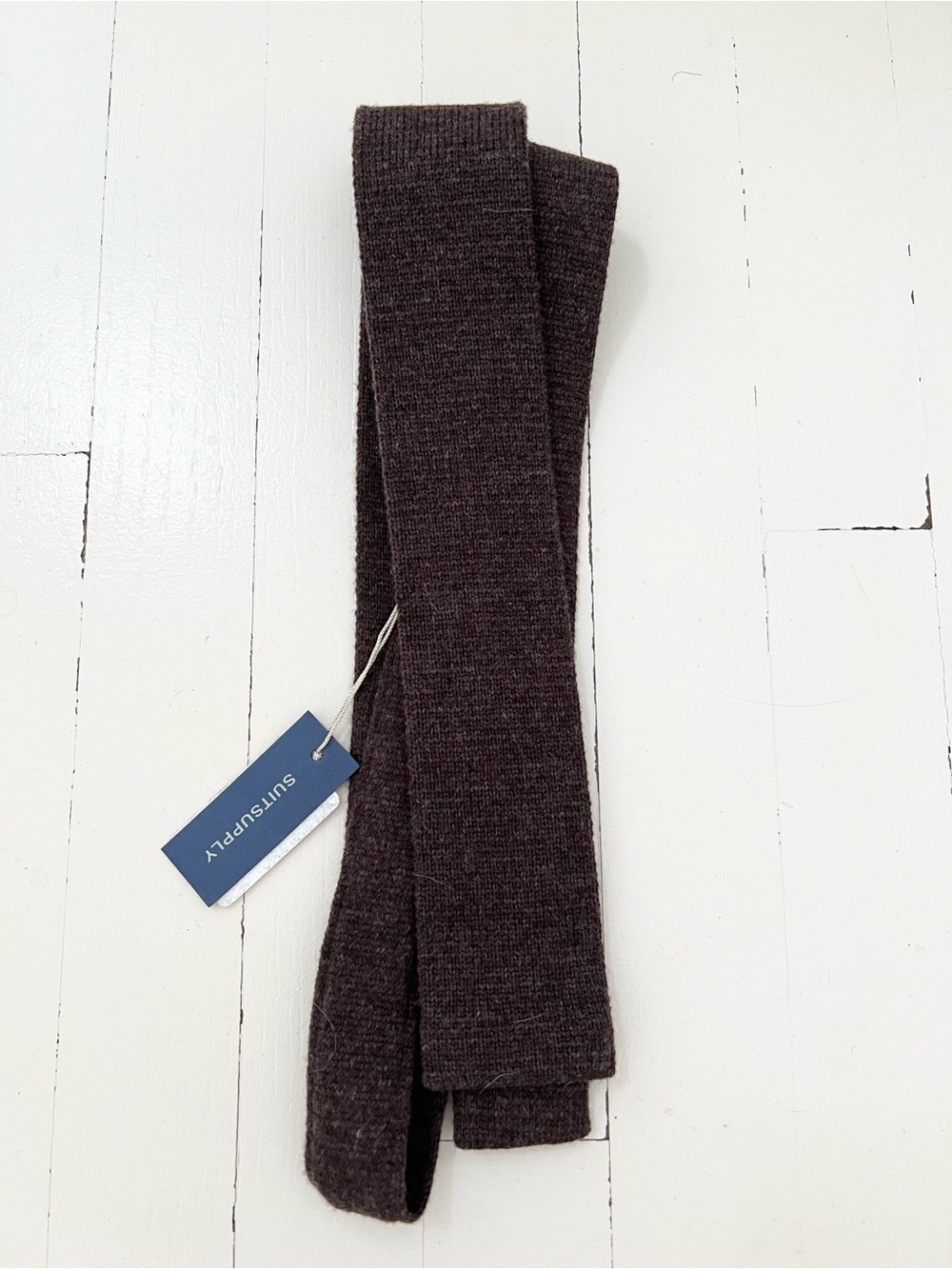 NWT Suitsupply Chocolate Brown Knit Tie
